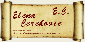 Elena Čereković vizit kartica